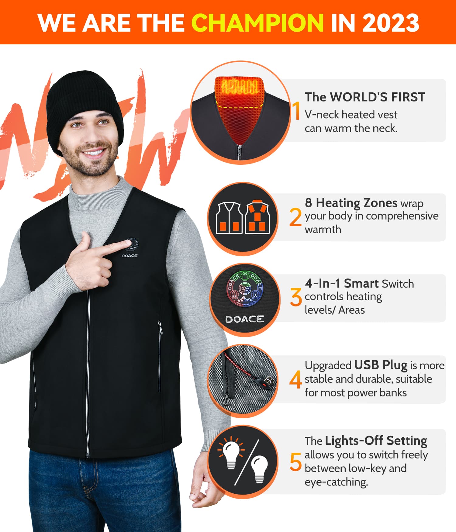 2023 New Arrival heated vest